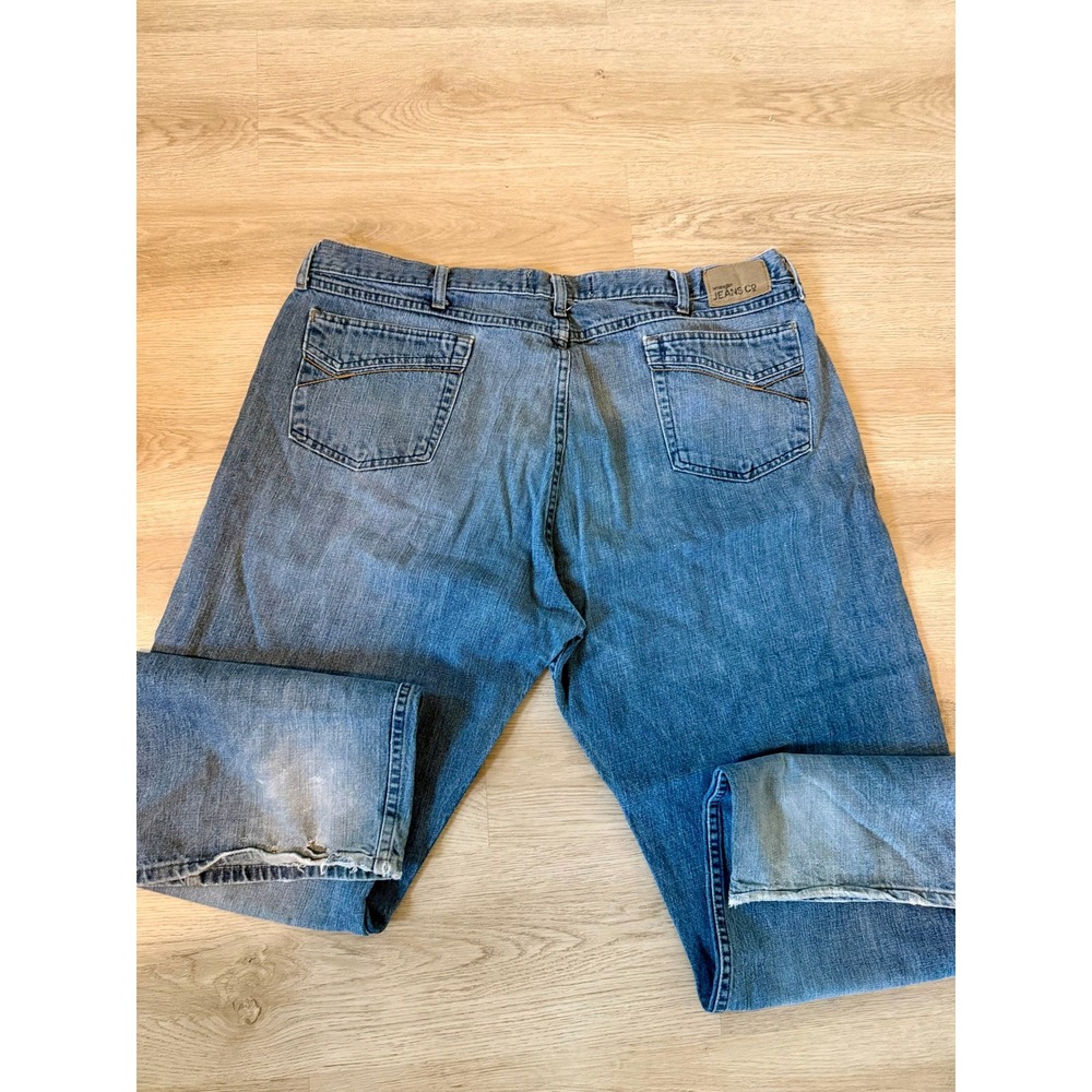 Wrangler Jeans Co Loose Straight Mens 42x32 Blue Denim Jeans 97TWWRI Medium Wash - Picture 6 of 8